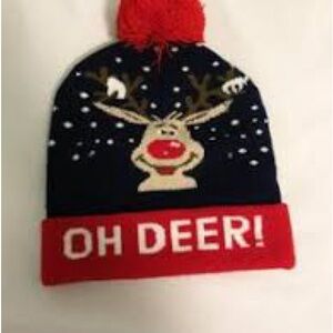 LED Christmas Hat, Light Up Christmas Hat Unisex Knitted Beanie Holiday‎ Hat